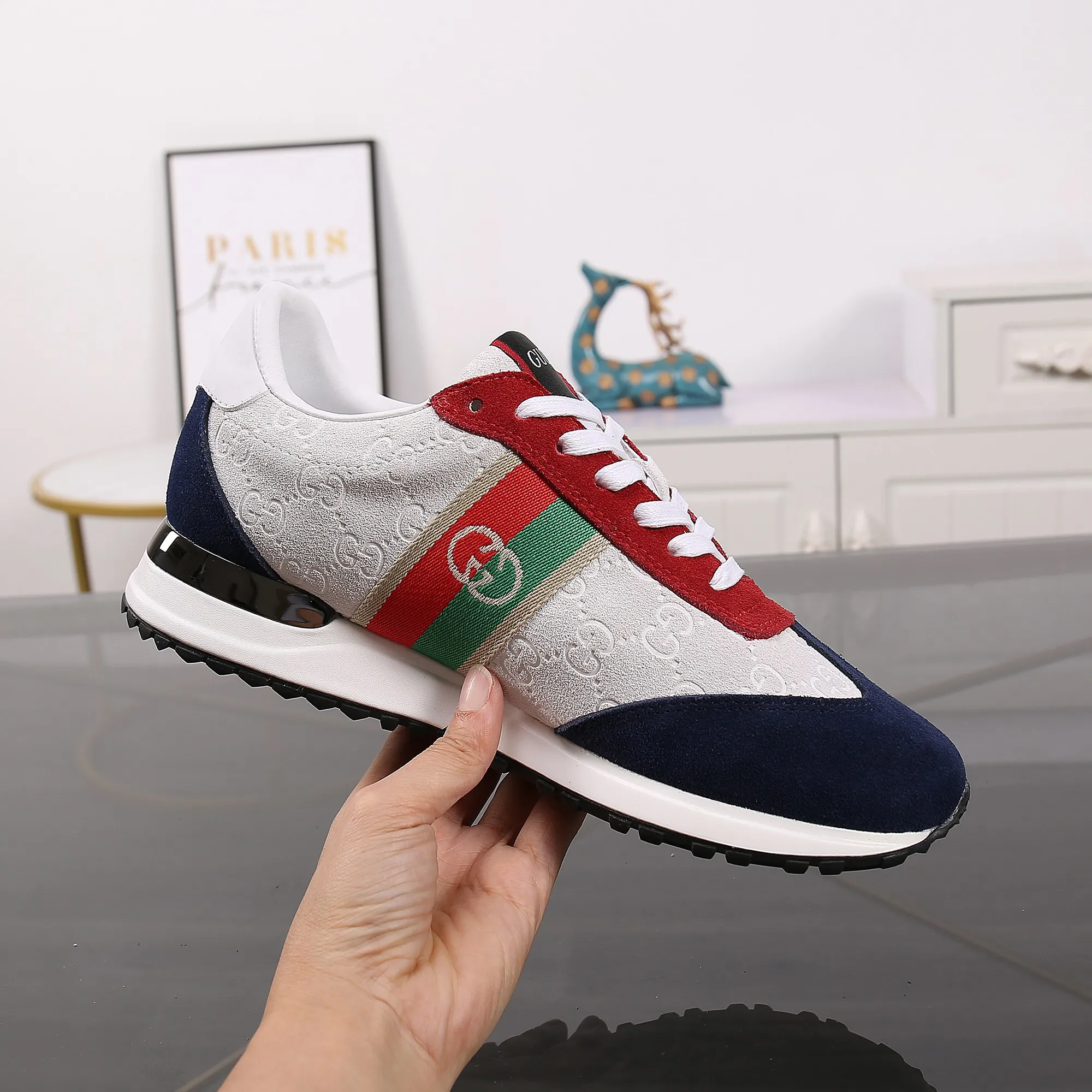 p420👾👾Spring new style is here again! [Gucci Sports Men's Shoes] Gucci fashionable casual men's shoes🇨🇳Original 1:1 mold opening, new models are available first💯Not high-profile but avant-garde, simple, low-key and fashionable, super versatile style🌿Made of original cowhide➕Sheepskin lining🎋The version is comfortable on the feet, and the workmanship is first-class🍍38-44 Large quantities in stock
